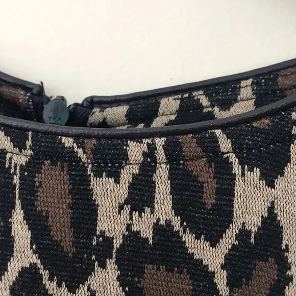 Sara Campbell Leopard Print Bodycon Dress Women's Size XS Black Brown - Picture 3 of 8